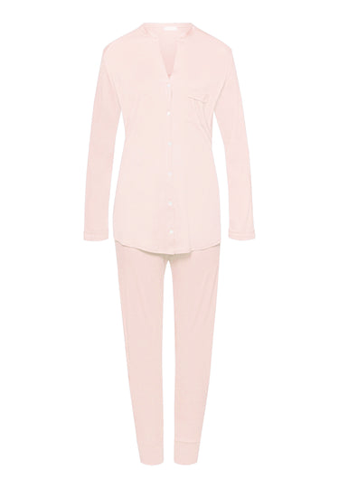Pure Essence Button Front Soft Cotton Pajama Set | Rosewater 77949-2111